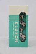 Three sets of boxed as new Kluson M3JGN replacement guitar tuners (Single Line Junior 3+3 Nickel).