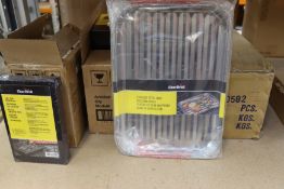 Six boxed as new Char-Broil cast iron smoker boxes, six as new Char-Broil adapter kits UK and 60