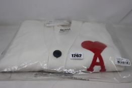 An as new AMI Paris Ami de Coeur cardigan (XL - RRP £375).