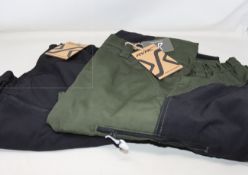 Two pairs of as new Revolution Race Nordwand pants (Women's XXL and men's L).