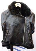 An as new Abercrombie & Fitch faux leather/faux fur jacket (XXS - RRP £190).