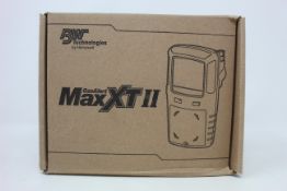 A boxed as new BW Technologies by Honeywell GasAlert Max XT II gas monitor.