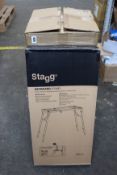 Three boxed as new Stagg MXS-A1 adjustable mixer/keyboard Sstands.