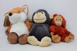 A large quantity of assorted All Creatures soft toys to include pandas, orangutans, sheep and