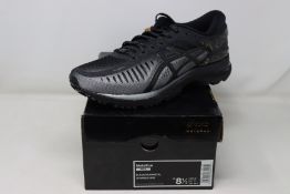 A pair of men's as new Asics MetaRun trainers (UK 7.5).