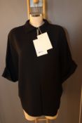 An as new Mark Kenly Domino Tan Bailee blouse in black (Size 36 - RRP £190).