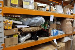 A shelf of miscellaneous items.