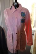 An as new Markus Lupfer Dana needle corduroy sequin patch shirt jacket in pink (UK 10 - RRP £210)