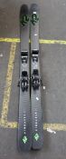 A pair of pre owned K2 Pinnacle 95 skis with Squire Marker bindings.