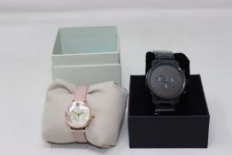 An men's MVMT Gunmetal Chrono Watch MC01-GU and a ladies Olivia Burton - Wishing Watch, both boxed