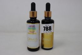One Ormus Food of the Gods (50ml) and one Ormus Plus (50ml).