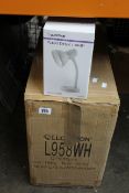 Twenty boxed as new Lloytron Flexi desk lamps in classic white (L958WH).