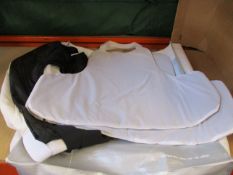 Two as new Mehler Comfort II body armour vests (One in black and one in white) and as new Mehler