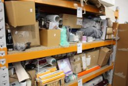 A large quantity of household and related items to include a Royalvkb knife set, cups and desk