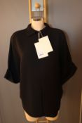 An as new Mark Kenly Domino Tan Bailee blouse in black (Size 38 - RRP £190).