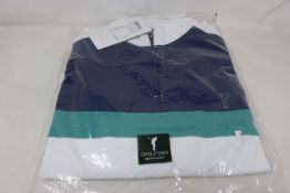 Two as new Golfino Tech 1/2 zip midlayer golf tops (Both UK 42/unisex L - RRP £90 each).