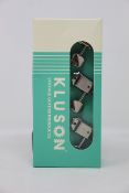 Three sets of boxed as new Kluson M3JGN replacement guitar tuners (Single Line Junior 3+3 Nickel).