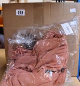 Eight as new Little Mistress Ada rose gold tiered hem midi dresses (2 x UK 8, 2 x UK10, 4 x UK 12).