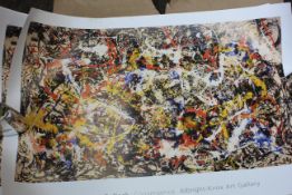 As new art prints - Jackson Pollock - twenty Convergence (Allbright-Knox Art Gallery) and ten Blue