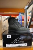 A pair of as new Alpinestars J-6 waterproof shoes (EU 43).
