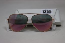 A pair of as new Michael Kors Salina gold heart metal aviators 3 0MK1066B 11084Z - 59 sunglasses.