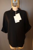An as new Mark Kenly Domino Tan Bailee blouse in black (Size 36 - RRP £190).