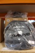Three as new Dakine EQ duffle bags (70ltr), and two Dakine Concorse duffle packs (58ltr).