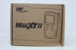 A boxed as new BW Technologies by Honeywell GasAlert Max XT II gas monitor.