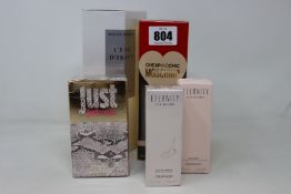 A Moschino Cheap and Chic eau de toilette (100ml), a Just Cavalli Just eau de toilette (75ml), a