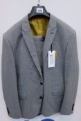 An as new Lindbergh White suit in blue check (Size EU 58 - RRP £190).