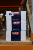 Six boxes of Abus 64TI/40 titalium padlocks (12 items per box).