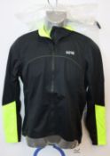 A women's as new GORE C5 Gore-Tex Active jacket in black/neon yellow (EU 38).