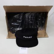 Ten as new Parlez Ladsun cord caps in black (RRP £35 each).