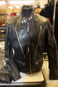 An as new Diesel L-Koji leather jacket (S).