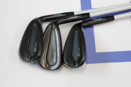 Three Ping G710 right handed golf irons.