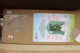 A boxed as new O Grow Extra Large Heavy Duty, walk-In, 2 Tier, 8 Shelf Portable Lawn and Garden