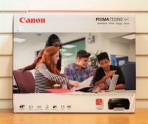 A boxed as new Canon Pixma TS3350 wireless printer/copier/scanner in black
