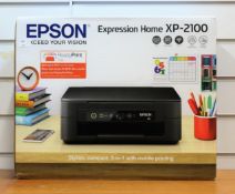 A boxed as new Epson XP-2100 all-in-one wireless printer in black