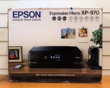 A boxed Epson XP-970 all-in-one wireless A3 printer in black (possibly pre-owned) (box opened/