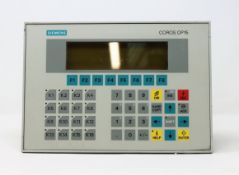 A pre-owned Siemens COROS OP15 Operator Panel (P/N: 6AV3515-1MA22-1AA0) (Untested, sold as seen).