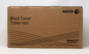 Three boxed as new Xerox 006R90357 Black Toner Cartridges (Boxes sealed, some damage to boxes).