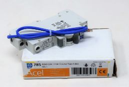 Twenty five boxed as new Acel AC33787 Lewden RCBO 20A 1 Pole B Curve Type A 6kA (P/N: RCBO-20/30/