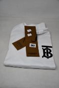 An as new Burberry monogram-motif long-sleeve T-shirt (M - RRP £370).