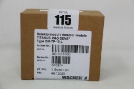 A boxed as new Wagner titanus pro-sens detector module (Type: DM-TP-10-L, Part no: AD-10-5100).