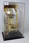 A Roy Jones Junior signed boxing glove in acrylic display case, Gold Star Memorabilia with