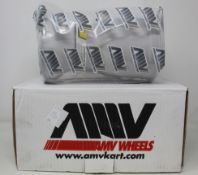 A pair of as new AMV OXiTECH Rear Wheel 212 3F Mag+Complete Offset 58mm CPO212FMOX04O58 (Kart