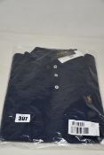 Two as new Ralph Lauren polo shirts in navy (S).