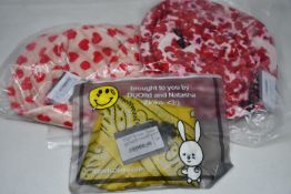 Four as new Natasha Zinko x Duo Ltd hats, two Smile hair pins and four bandana/masks (RRP £20