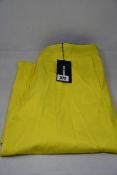 A pair of as new Raf Simons workwear pants in yellow with pocket holes (Size 46? - Dirt mark to