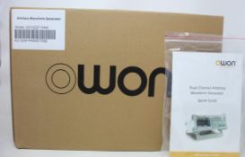 A boxed as new Owon Arbitrary Waveform Generator (Model: AG1022F-PAM).